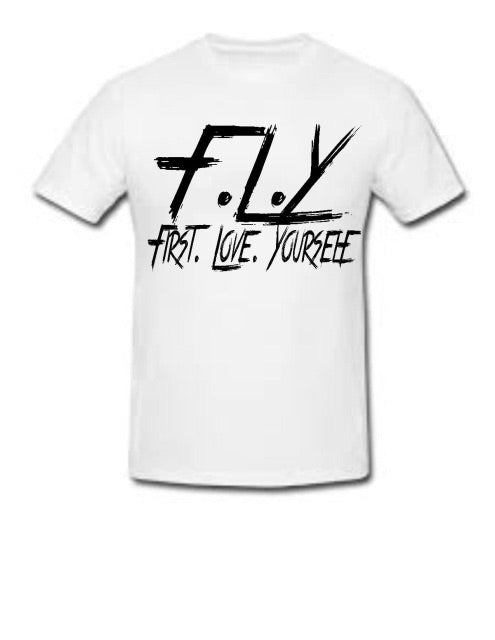 First.Love.Yourself White T-shirt - RLTUniverse